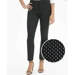 GAP Signature Skinny Ankle Pants in Black with White Diamonds Size 4